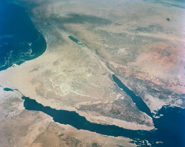 The Middle East as seen from Gemini 11 spacecraft (NASA photo S66 54893)