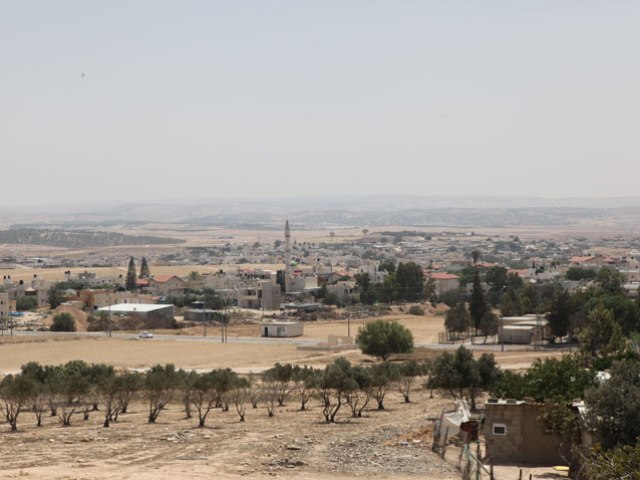 View of Bedouin town of Lakiya in the Negev