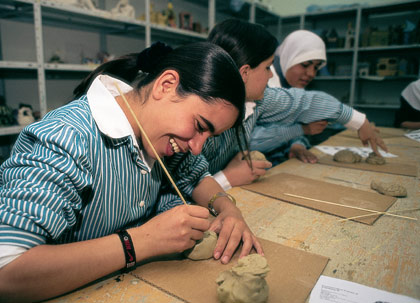 Elèves d'une école arabe 