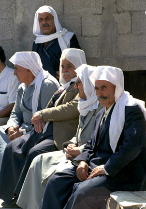 Druze elders in the Galilee village of Beit Jann 