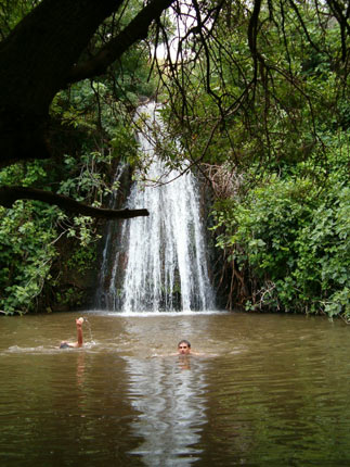 Cascada en el norte de Israel