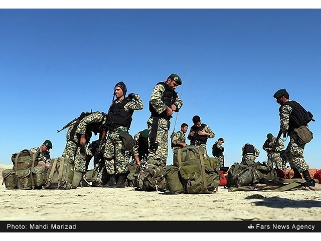 Regular Iran Army soldiers participating in the fighting in Syria