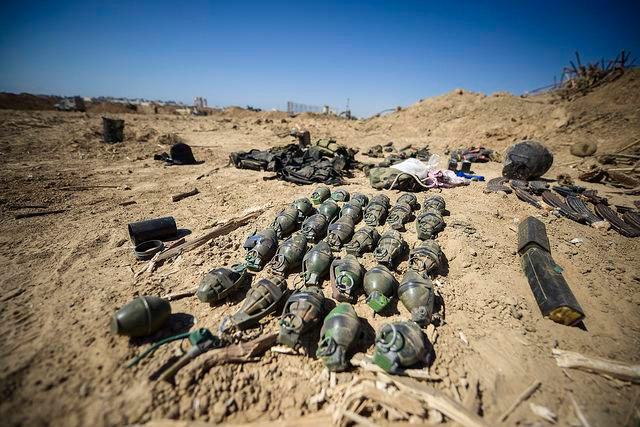 Weapons found inside a Hamas tunnel