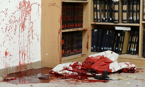 Scene of terror attack in Jerusalem synagogue