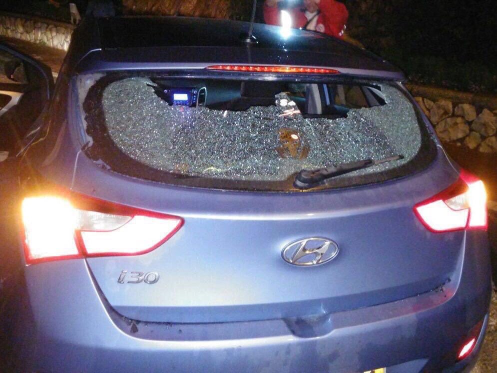 Vehicle damaged in Dolev shooting attack