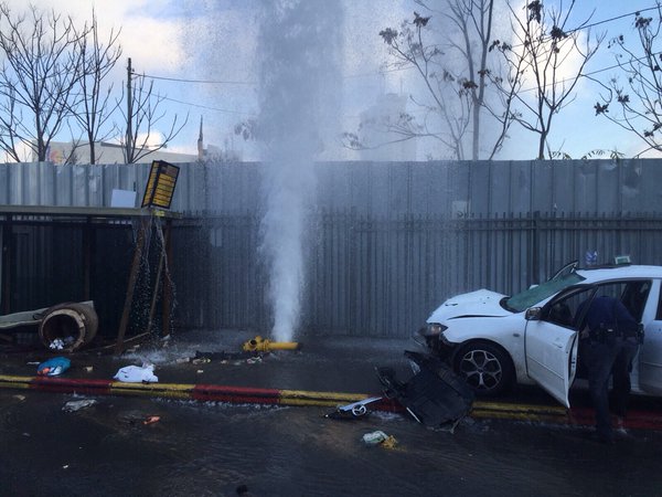 Scene of car ramming attack in Jerusalem