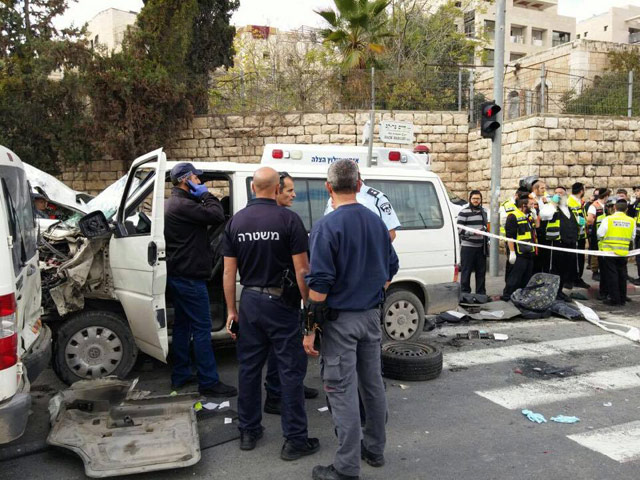 Scene of terror attack in Jerusalem, Nov 5, 2014