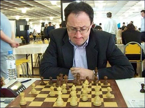 Israeli chess grandmaster Boris Gelfand contemplates a move