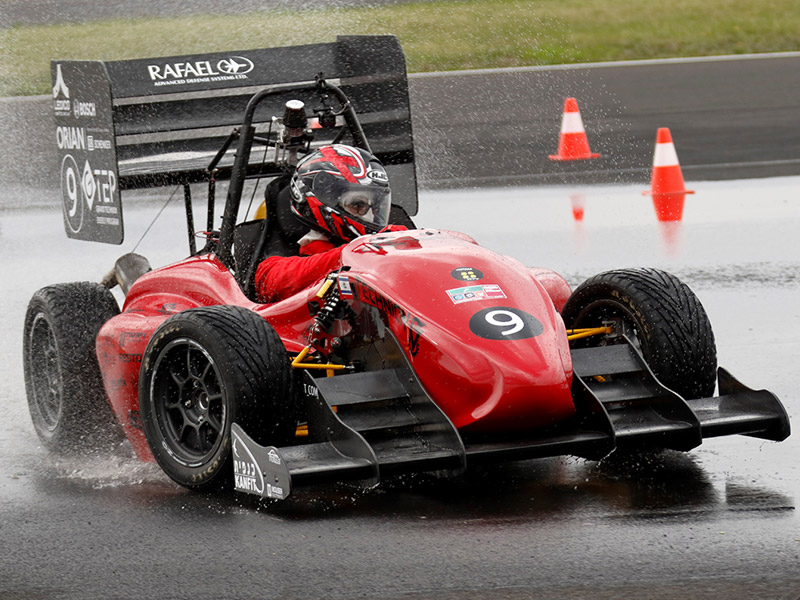 Technion’s Formula car, which competed in the combustion engine category