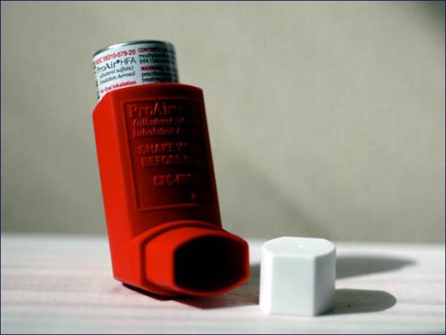 An asthma inhaler