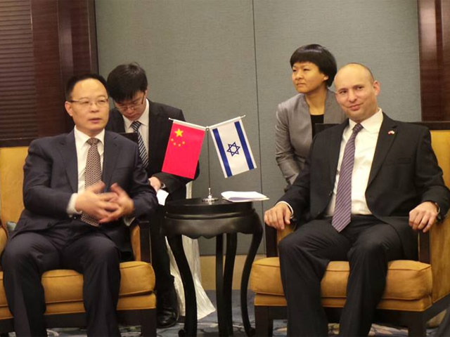 Economy Minister Bennett launches Israeli "Water City" in China