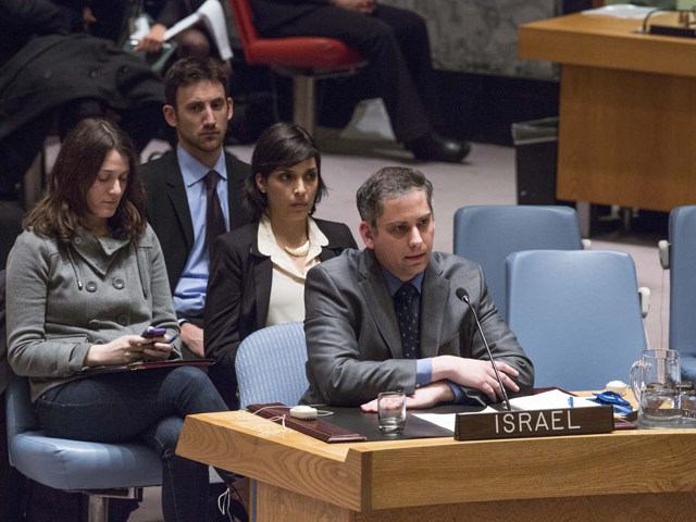 Counsellor Israel Nitzan at UNSC Session on Palestinian statehood draft resolution