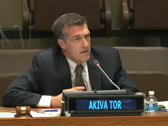 Akiva Tor, Head of the Bureau for World Jewish Affairs and World Religions, addressing the panel on Government Responses to Counter Antisemitism