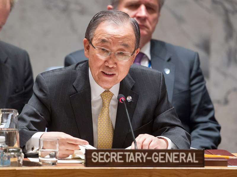 Secretary General Ban Ki-moon addresses the Security Council