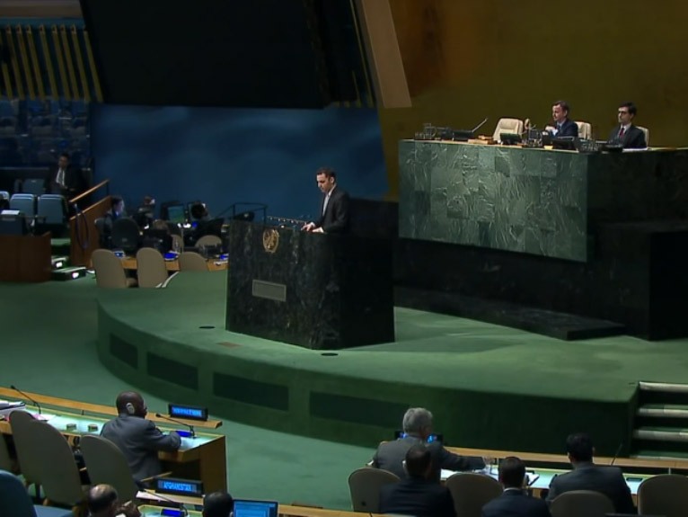 Legal Adviser Amit Heumann addresses the UN General Assembly