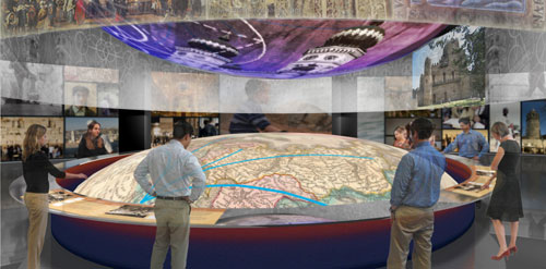 Museum designer Patrick Gallagher's vision for the "Jews Among the Nations" exhibit at the renewed Beit Hatfutsot