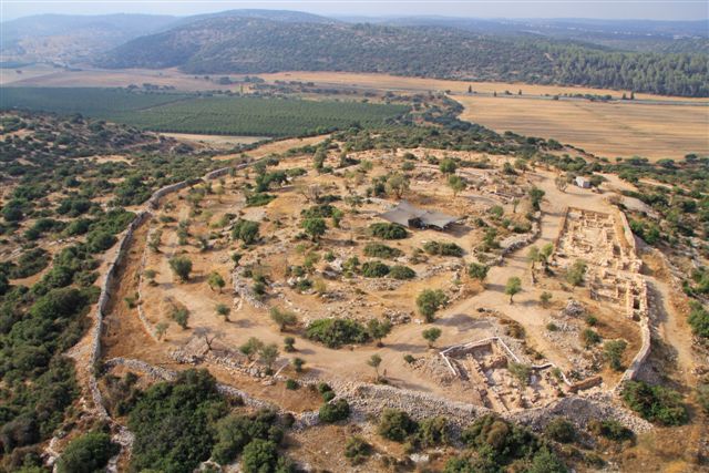 Aerial picture of the site at Khirbet Qeiyafa