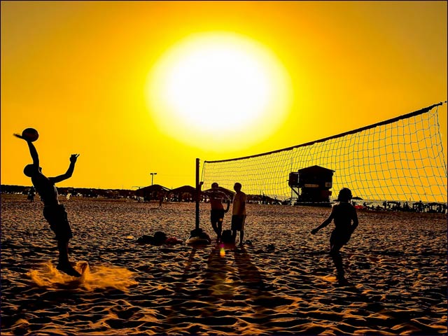 Beach volleyball is a staple of the Herzliya summer of festivals