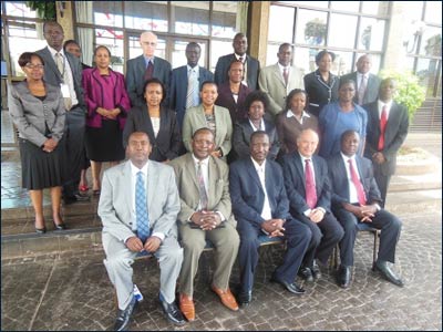 GIMI instructors with Kenyan bank employees