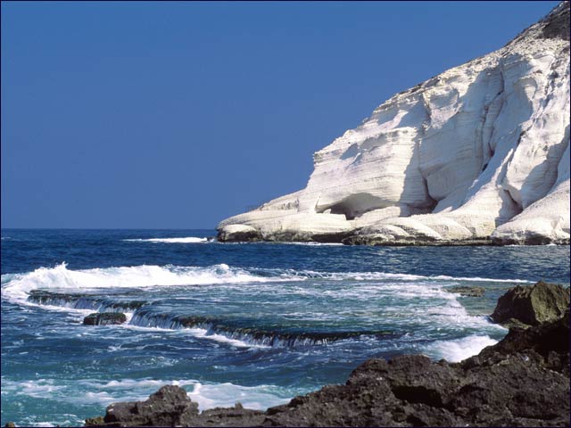 The white cliff of Rosh Hanikra