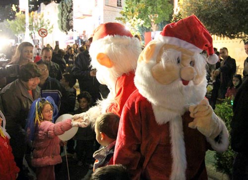 Christmas parade with Santa Claus