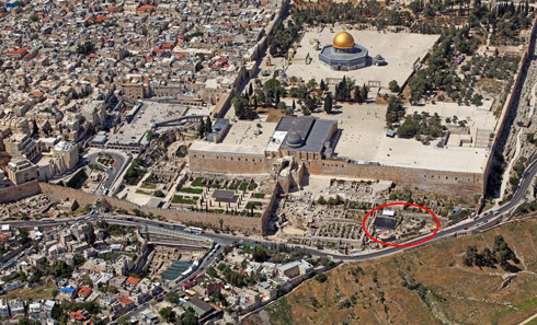 Excavation site at foot of Temple Mount