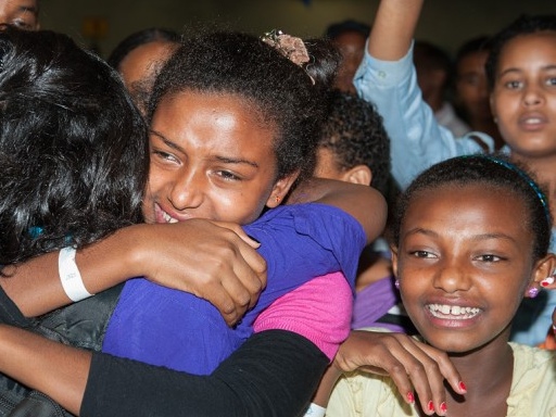 Operation Dove's Wings - Immigrants from Ethiopia greeted at Ben Gurion Airport (Aug 2013)