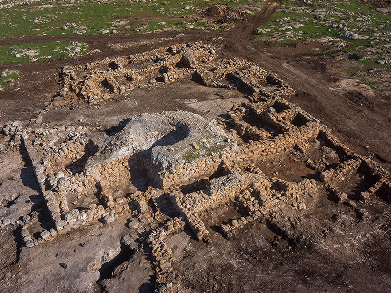 Aerial view of the farmstead