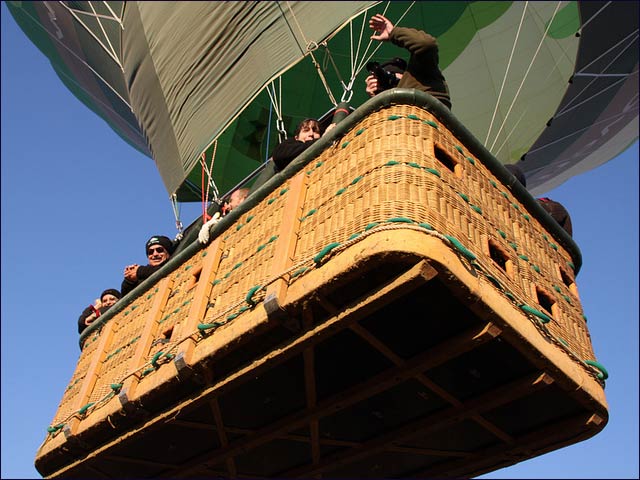 See Israel from the basket of a hot-air balloon