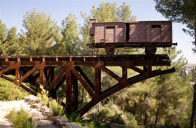 The Cattle Car Memorial to the Deportees, Yad Veshem, Jerusalem