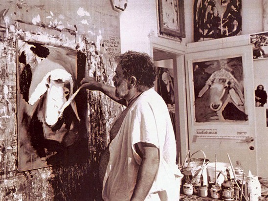 Menashe Kadishman painting sheep