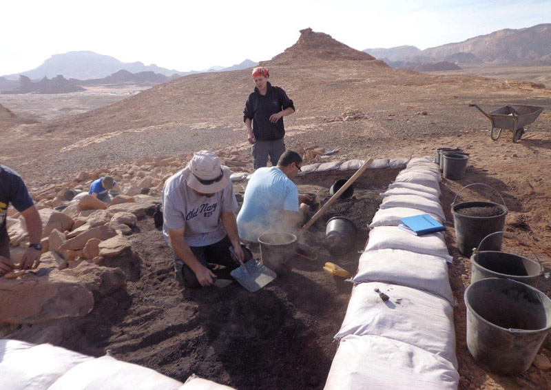 The excavation of a metallurigical workshop at Site 34