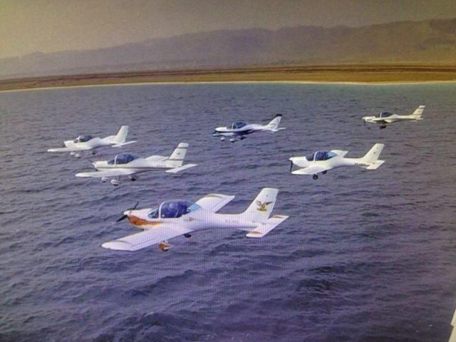 Record breaking formation flight over the Dead Sea