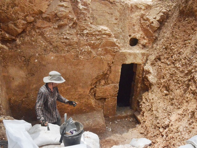 The front of the cave as exposed in the excavation