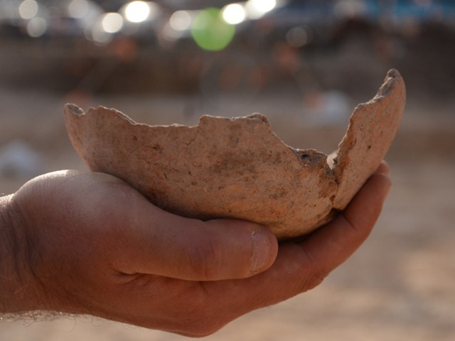 A bowl dating to the Early Bronze Age I (3500 BCE)