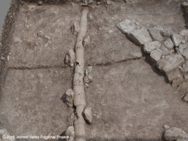 Remains of a water pipe from the Roman camp