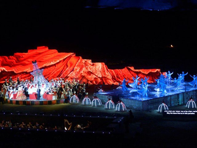 Performance of La Traviata at Masada