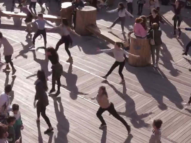 Dancers join in the Jerusalem flashmob