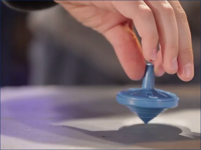 A new Guinness World Record in dreidel spinning