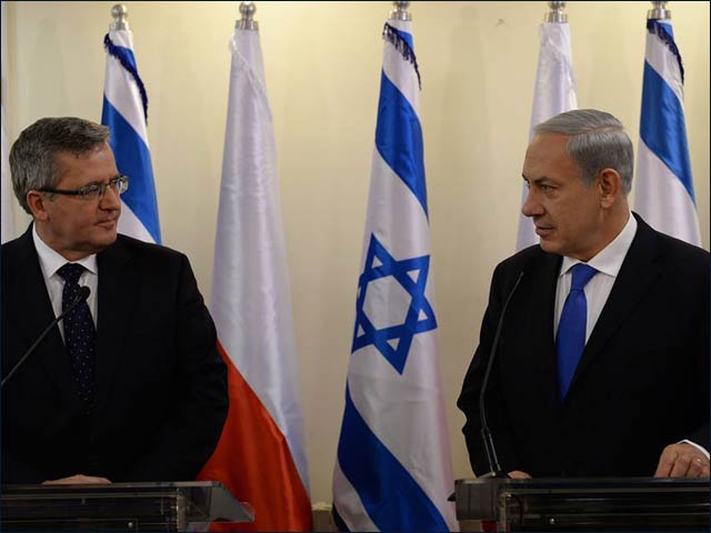 PM Netanyahu with Polish President Bronislaw Komorowski