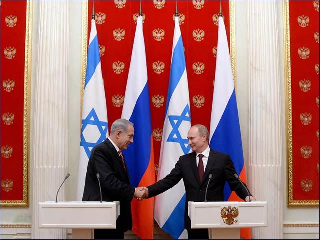 PM Benjamin Netanyahu with Russian President Vladimir Putin in Moscow