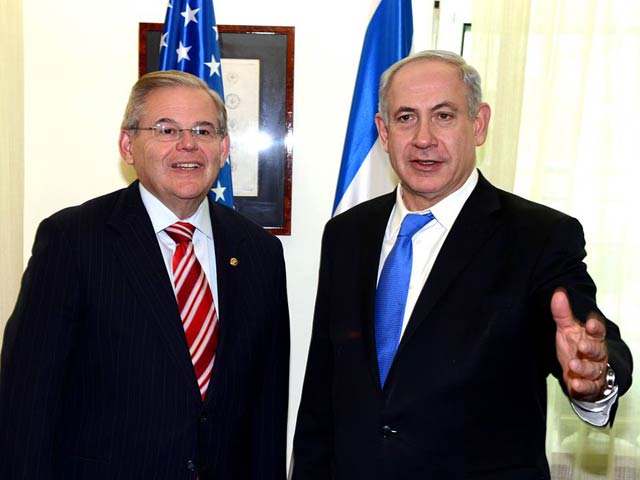 PM Netanyahu with US Senator Menedez in Jerusalem