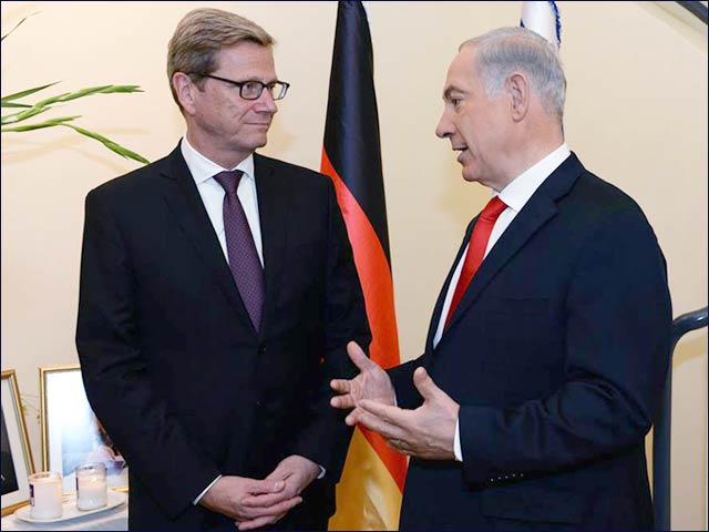 PM Netanyahu with German  FM Westerwelle in Jerusalem