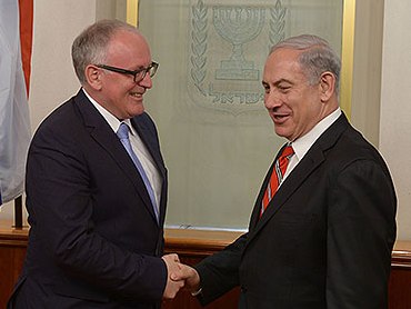 PM Netanyahu with Dutch FM Timmermans