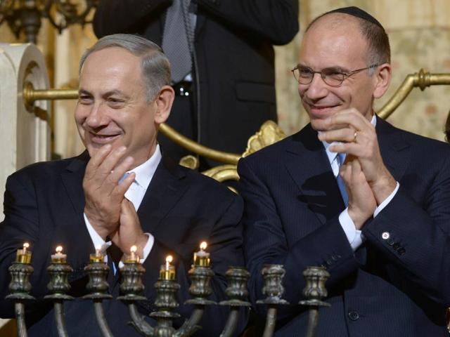 PM Netanyahu at the Great Synagogue in Rome