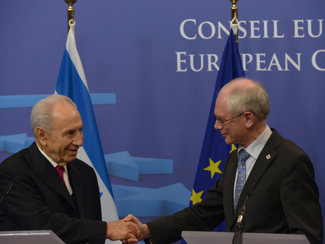 President Peres with European Council President Herman Van Rompuy