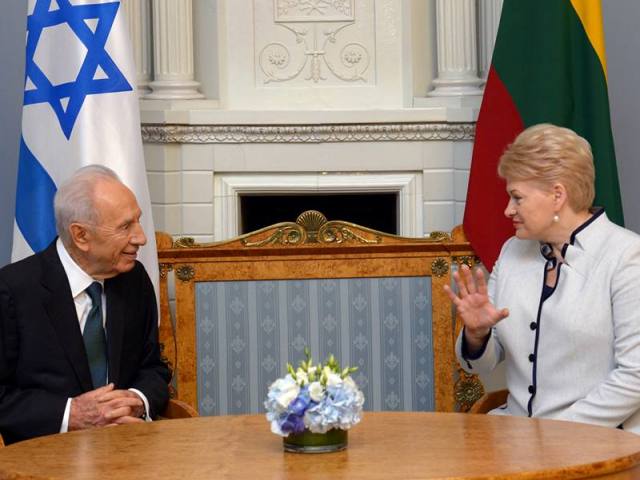 President Peres with President of Lithuania, Dalia Grybauskaitė