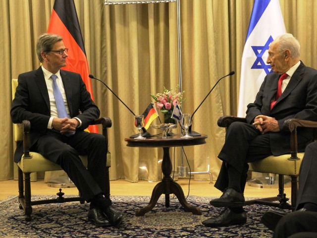 President Peres meets with German FM Westerwelle