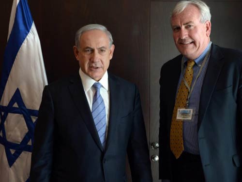 PM Netanyahu with Canadian House of Commons Sergeant-at-Arms Kevin Vickers in Jerusalem