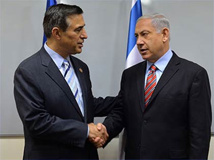 PM Netanyahu meeting with US Rep. Darrell Issa in Jerusalem